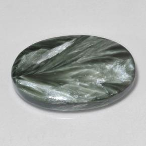 Séraphinite Vert naturelle Coupe ovale, 7.51 ct, Opaque