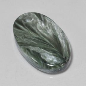 Séraphinite Vert naturelle Coupe ovale, 7.51 ct, Opaque