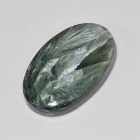 Séraphinite Vert naturelle Coupe ovale, 8.42 ct, Opaque