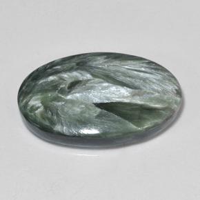 Séraphinite Vert naturelle Coupe ovale, 8.42 ct, Opaque