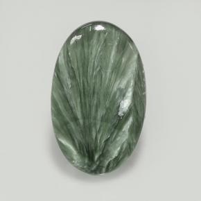 Séraphinite Vert naturelle Coupe ovale, 7.29 ct, Opaque