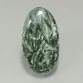 Séraphinite Vert naturelle Coupe ovale, 6.85 ct, Opaque