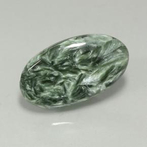 Séraphinite Vert naturelle Coupe ovale, 6.85 ct, Opaque