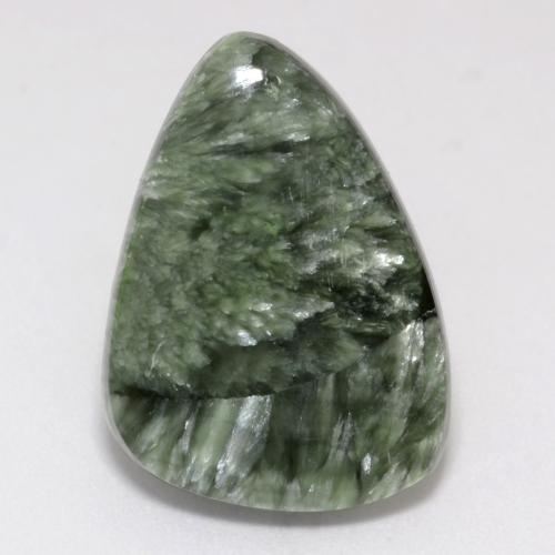 Séraphinite vert naturelle forme fantaisie, 8,66 ct, opaque