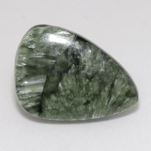 Séraphinite vert naturelle forme fantaisie, 8,66 ct, opaque