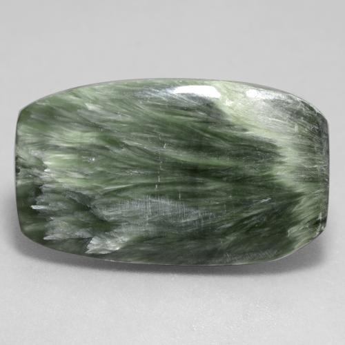 Séraphinite vert naturelle forme fantaisie, 11,68 ct, opaque