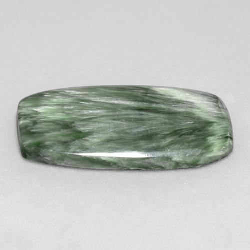 Séraphinite vert naturelle forme fantaisie, 11,68 ct, opaque