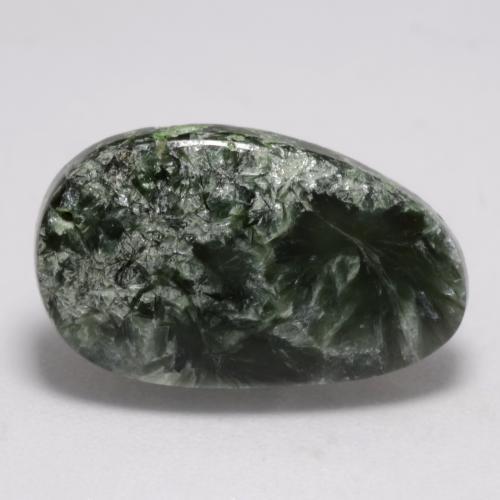 Séraphinite vert naturelle forme fantaisie, 6,42 ct, opaque