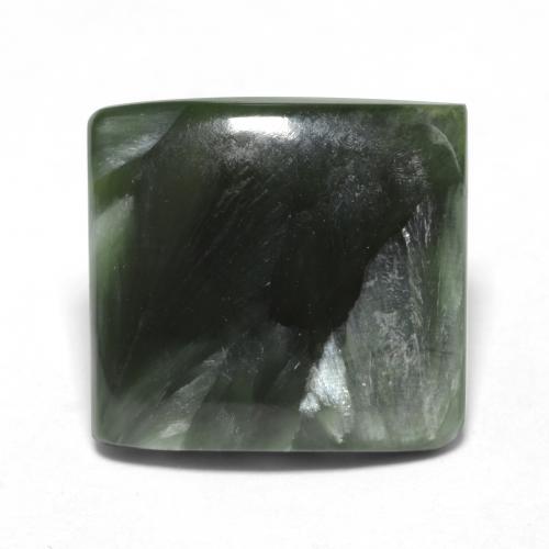 Séraphinite vert naturelle carré, 4,03 ct, opaque