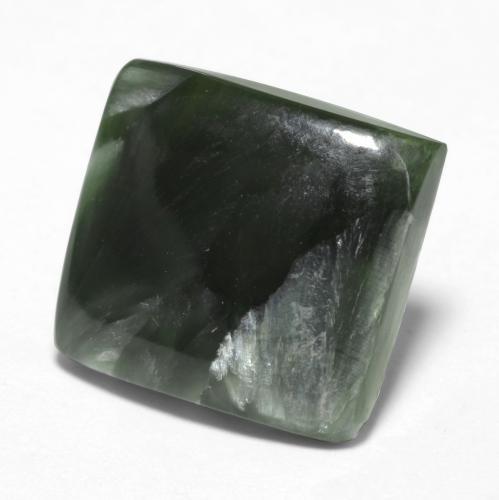 Séraphinite vert naturelle carré, 4,03 ct, opaque