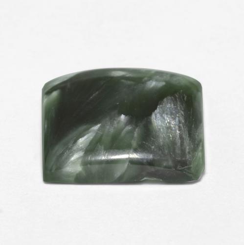 Séraphinite vert naturelle carré, 4,03 ct, opaque