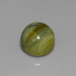 Serpentine vert naturelle coupe roude, 3,99 ct, opaque