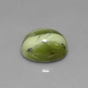 Serpentine vert naturelle coupe ovale, 3,59 ct, opaque