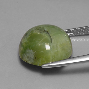 Serpentine vert naturelle coupe roude, 7,86 ct, opaque