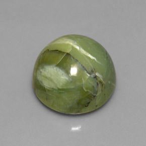 Serpentine vert naturelle coupe roude, 7,23 ct, opaque