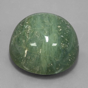 Serpentine vert naturelle coupe roude, 41,28 ct, opaque