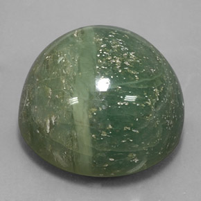 Serpentine vert naturelle coupe roude, 48,32 ct, opaque