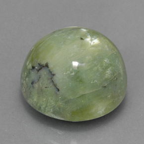 Serpentine vert naturelle coupe roude, 5,17 ct, opaque