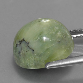 Serpentine vert naturelle coupe roude, 5,17 ct, opaque