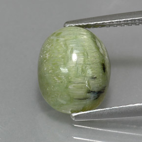 Serpentine vert naturelle coupe ovale, 2,57 ct, opaque