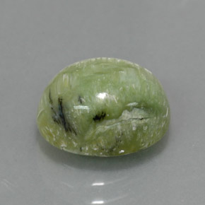 Serpentine vert naturelle coupe ovale, 2,57 ct, opaque