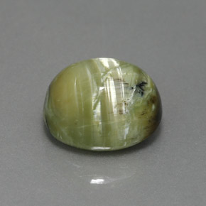 Serpentine vert naturelle coupe ovale, 2,93 ct, opaque
