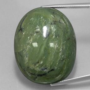 Serpentine Vert terreux naturelle ovale, 79.50 ct, Opaque