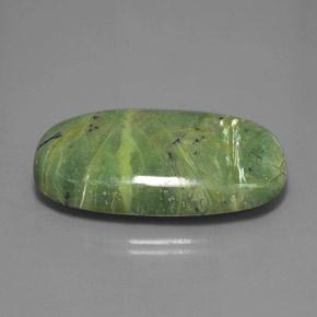 Serpentine Vert moyen naturelle Coupe ovale, 34.37 ct, Opaque
