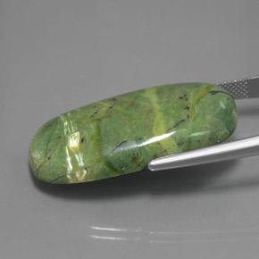 Serpentine Vert moyen naturelle Coupe ovale, 34.37 ct, Opaque