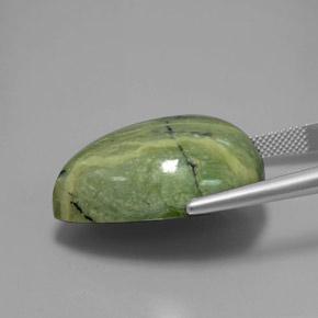 Serpentine Vert terre naturelle En forme de poire, 37.21 ct, Opaque