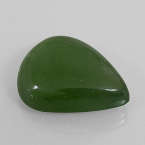 Serpentine vert naturelle en forme de poire, 29,88 ct, transparent