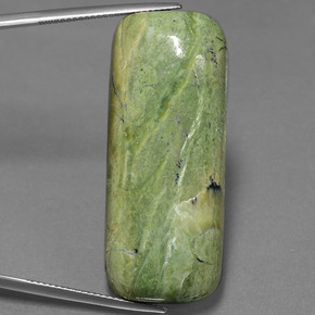 Serpentine Vert jaunâtre naturelle Coupe coussin, 39.11 ct, Opaque