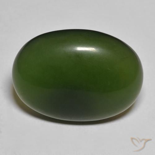 12.91ct Naturel Vert foncé Serpentine, ovale, Translucide