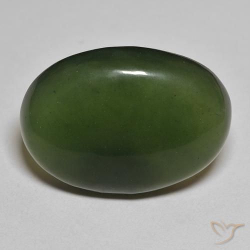 20.12ct Naturel Vert foncé Serpentine, ovale, Translucide