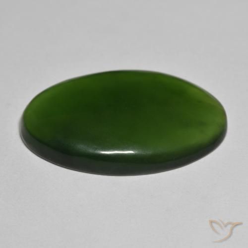 Serpentine Vert algues marines naturelle ovale, 28.03 ct, Translucide