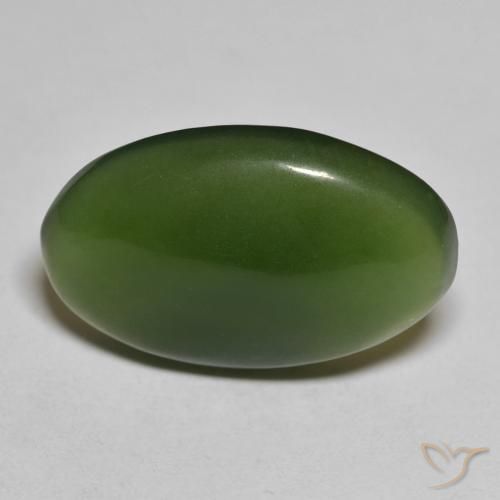 13.52ct Naturel Vert algues marines Serpentine, ovale, Translucide