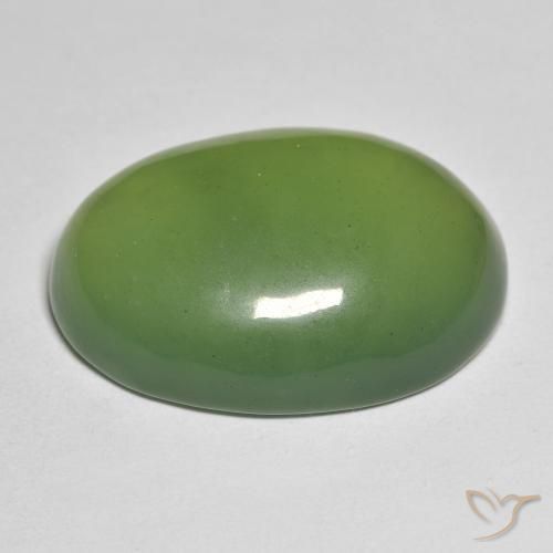 Serpentine Vert foncé naturelle ovale, 37.39 ct, Translucide