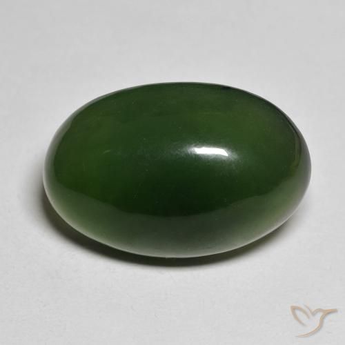 18.23ct Naturel Vert foncé Serpentine, ovale, Translucide