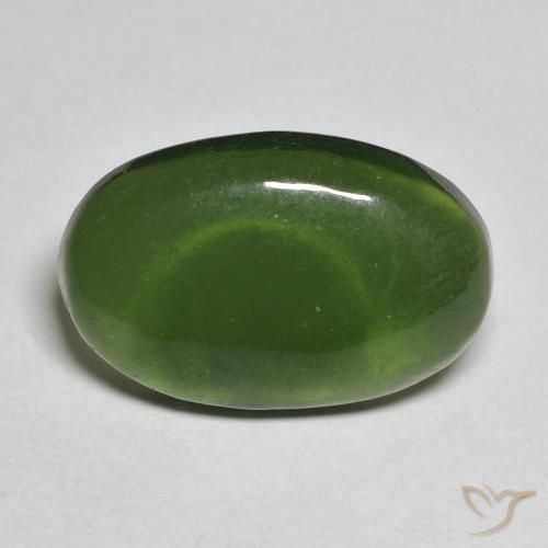 10.00ct Naturel Vert algues marines Serpentine, ovale, Translucide