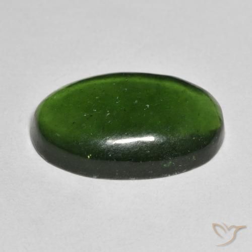 Serpentine Vert algues marines naturelle ovale, 10.00 ct, Translucide