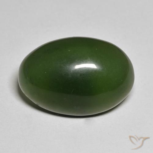 15.97ct Naturel Vert foncé Serpentine, ovale, Translucide