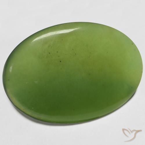36.27ct Naturel Vert moyen Serpentine, ovale, Translucide