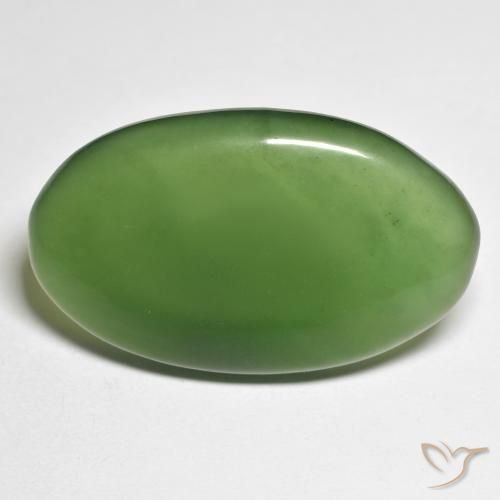 28.51ct Naturel Forêt verte Serpentine, ovale, Translucide