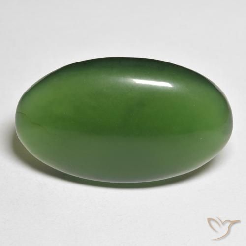 24.76ct Naturel Forêt verte Serpentine, ovale, Translucide