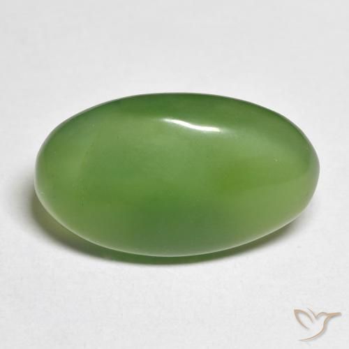 8.81ct Naturel Forêt verte Serpentine, ovale, Translucide