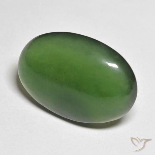 Serpentine Vert naturelle ovale, 14.72 ct, Translucide