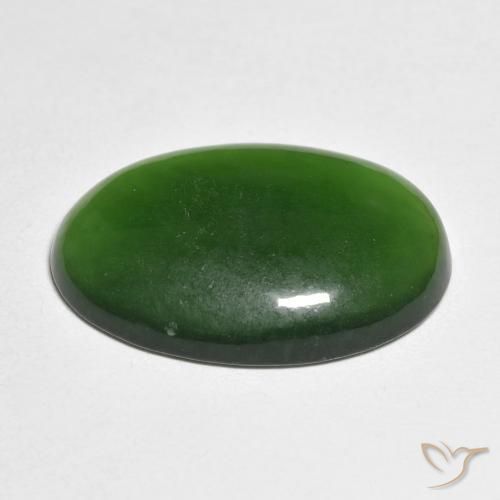 Serpentine Vert naturelle ovale, 14.72 ct, Translucide