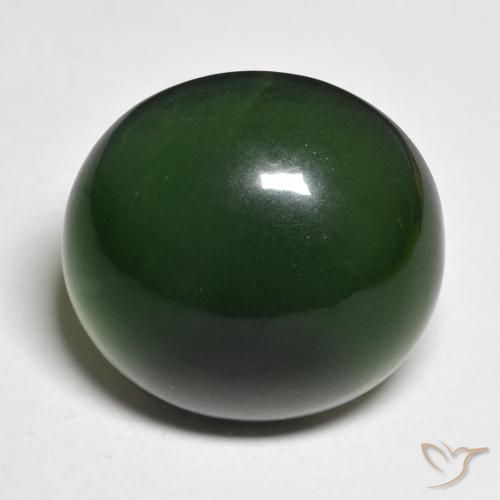 15.26ct Naturel Vert très foncé Serpentine, Tour, Translucide