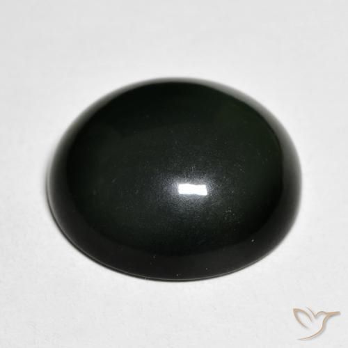 Serpentine Vert très foncé naturelle Tour, 15.26 ct, Translucide