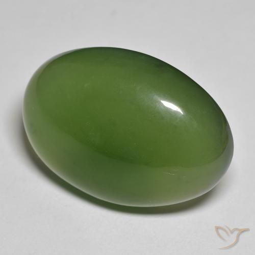 Serpentine Vert foncé naturelle ovale, 28.07 ct, Translucide